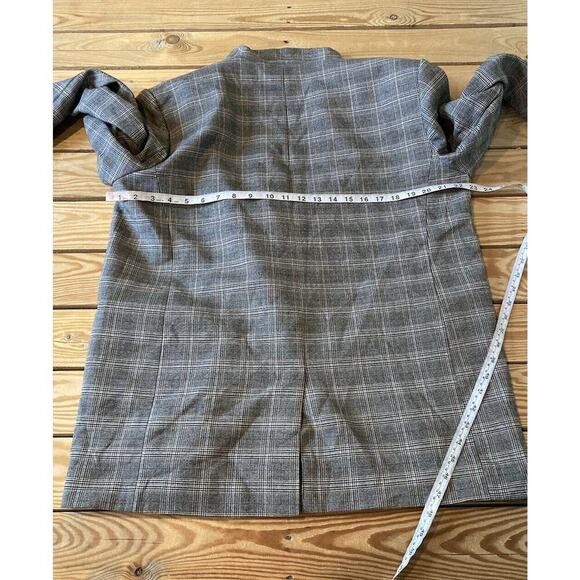 Zara Button Up Suit Jacket Size XL Men’s Brown - Picture 8 of 9